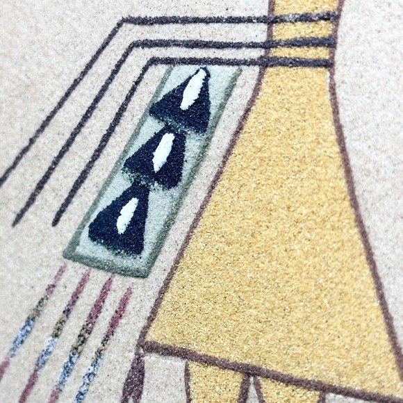 Wilson Price "Whirlwind" Sand Painting Signed Artist Hand Written Note - Picture 6 of 10